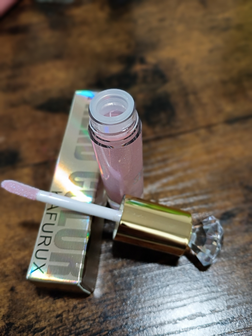 Pink Shimmer Lip Gloss - Light Pink